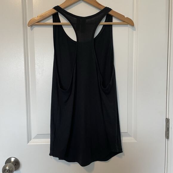 Adidas Race Back Logo Tank Top Women's S Black White Sport Training Workout - Picture 2 of 6